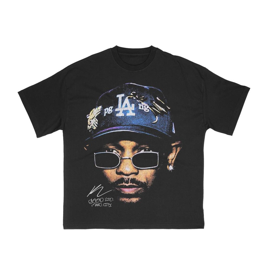 American Hip Hop Rapper Pattern Print T-shirt Y2K Sports Casual Street Wear Loose Fashion Retro Short Sleeve Top Unisex Trend