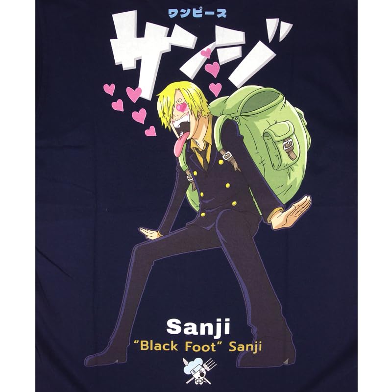 EVERSOUL ONE PIECE Short Featuring and Zoro from the Straw Hat Anime Character Size T-Shirt, Sleeve, Sanji, Luffy, Chopper, Nami, Pirates.