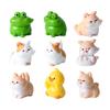 Rabbit Cat Frog Mini Animals Ornament Resin Crafts Micro Landscape Decoration  Car Accessories