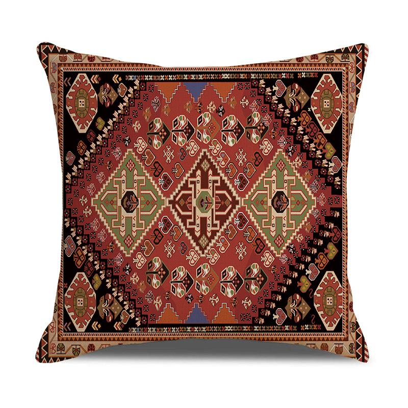 New Persian Carpet Pillowcase Holiday Decorative Pillow Short Plush Cartoon Print Sofa Pillow