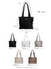 Gisele Large Tote Large Shoulder Bag, Canvas, Capacity, Bag, Ruffled, Women's (Black)