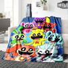 1pc Critters Adventure Flannel Blanket,Ultra Soft Warm Plush Throw for Home Bedroom Bed Sofa Cover Camping Picnic gift Y72447