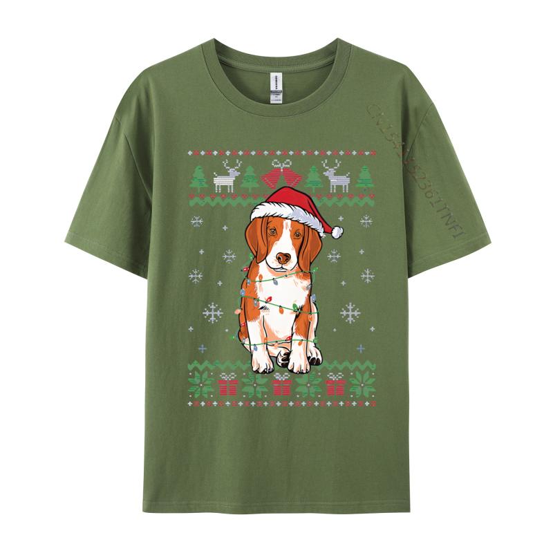 Beagle Christmas Ugly Dog Lover Tshirts Print Men TShirt Fashion Design Tops Tee Black Shirt Graphic Tees