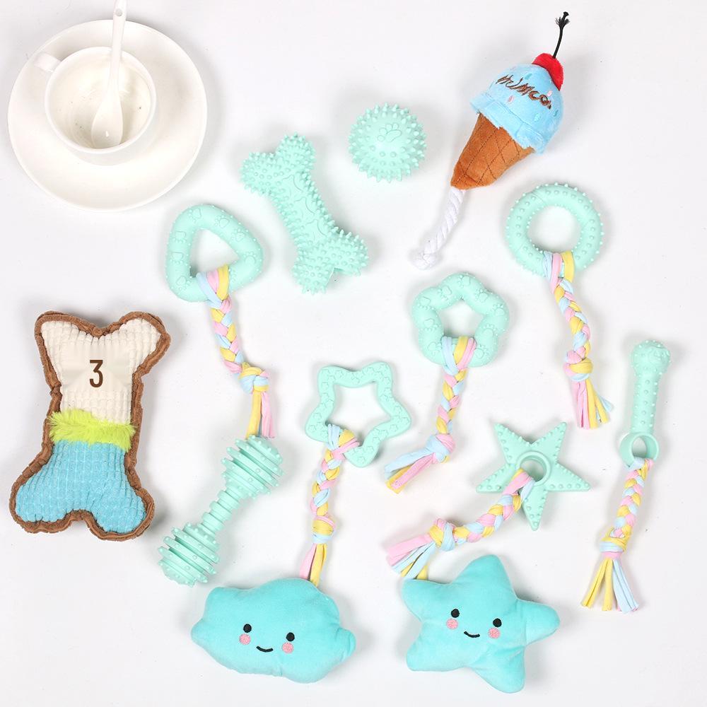 Cross-Border Pet Chew & Teaser Toy for Dogs & Cats – Teething, Training, Amusement: Small Dog Cloth Rope Knot.