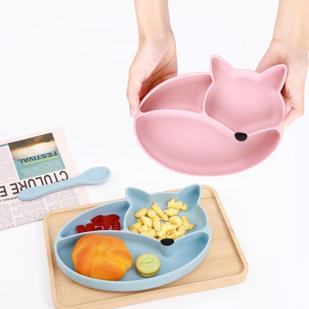 Food Grade Baby Bowls Silicone Baby Plates Premium Grip Dish  for Toddler