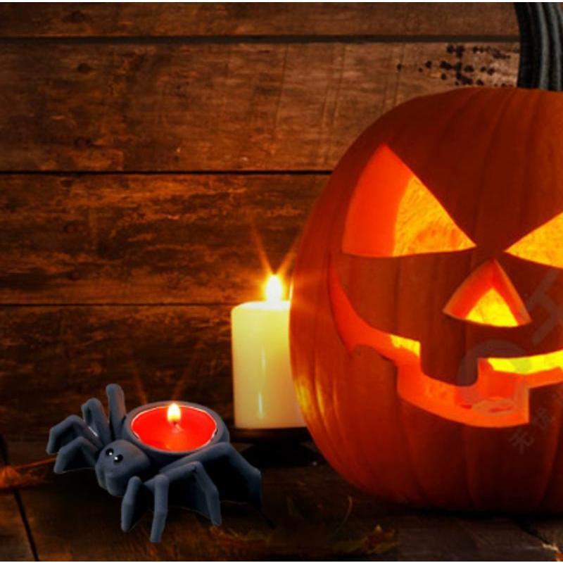 2025 Het Försäljning Ny 3D Spindel Ljus Dekorera Lämplig Halloween Skräcktema Ljus Silikonform Hemfest Form Dekorationsmaterial