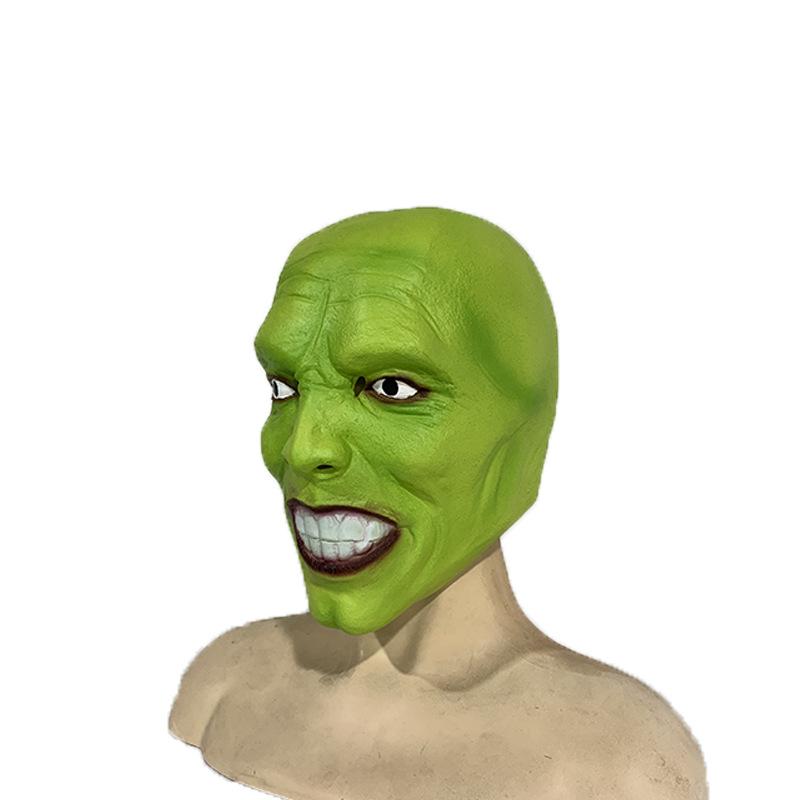 Halloween Grinch Mask, Jim Carrey Latex Green Headgear, Funny Headgear Character Mask The Disguised Gentleman