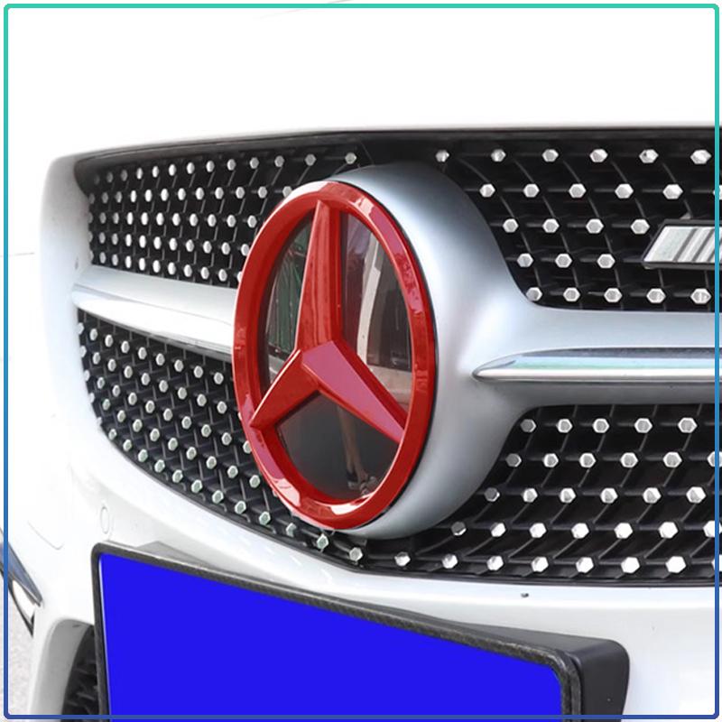 188/210mm Car Front Grille Badge Decal Cover Emblem Stickers Auto Accessories For Mercedes Benz A180 A200 W205 E63 AMG 2014 2015 W166 W246 W242 W176
