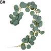 Artificial Eucalyptus Wreath Greening Plants Vines for Home Wedding Garden Decor