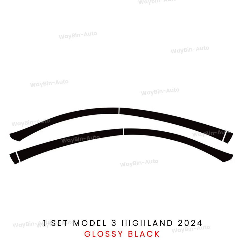 For Tesla Model Y Juniper 2025+ Hidden Windows Strip Cover Car Blacken Wrapping Film Model 3 Y Floating Roof Sticker Accessories C7