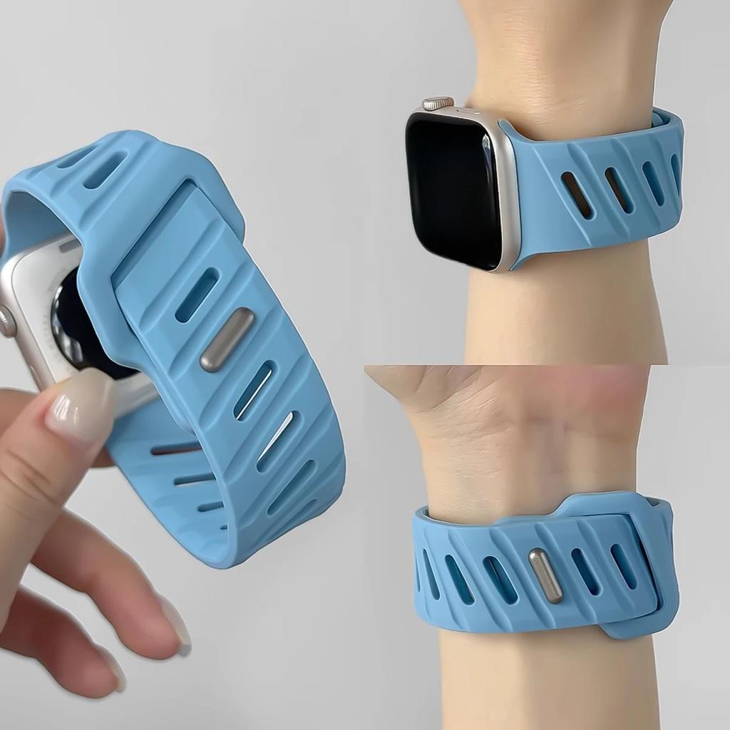 Silicone Bands For Apple Watch Strap Ultra 1 2 49mm Sport Bracelet Iwatch Series 10 42 46mm 9 8 7 6 5 4 3 SE 45mm 44mm 40mm 41mm