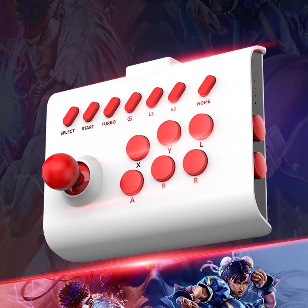 Potable Joystick 3 Connection Modes Fighting Game Joystick Sensitive Precise Support Turbo Serial Sending for Switch/PS4/PS3