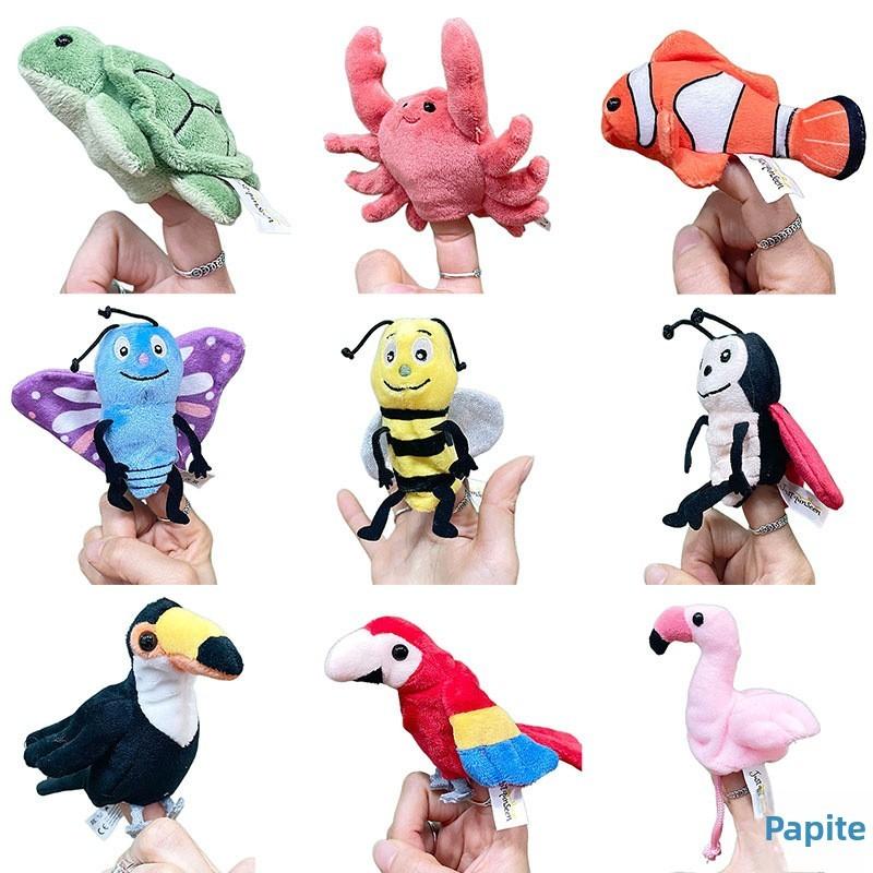 Marine Animal Pp Cotton Filled Plush Animal Finger Puppet For  Family Fun