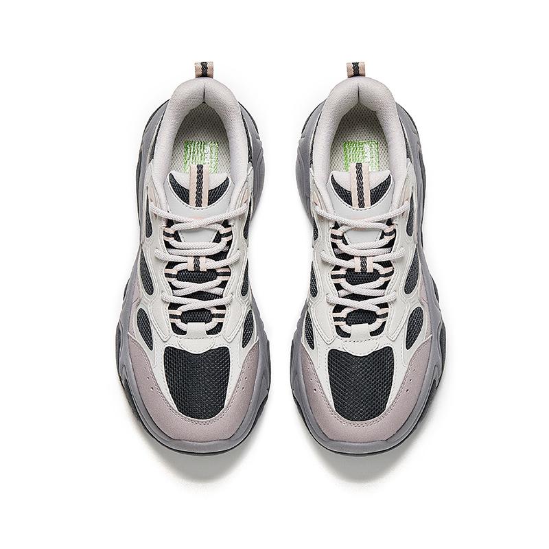 Anta Synthetisches Leder Stoff Trendige Dicke Sohle Stützende Dämpfung Abriebfest Rutschfest Low Top Dad Schuhe Kinder Sneaker 122618853-7