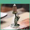 1pc Incense Buddha Burner Lotus Hand Desktop Ornament Brass Home Decor Backflow Incense Holder