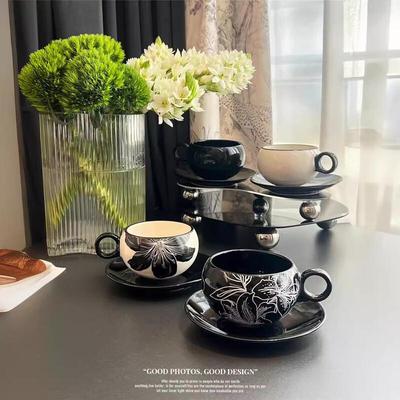 Ensemble Tasse à Café et Soucoupe en Céramique