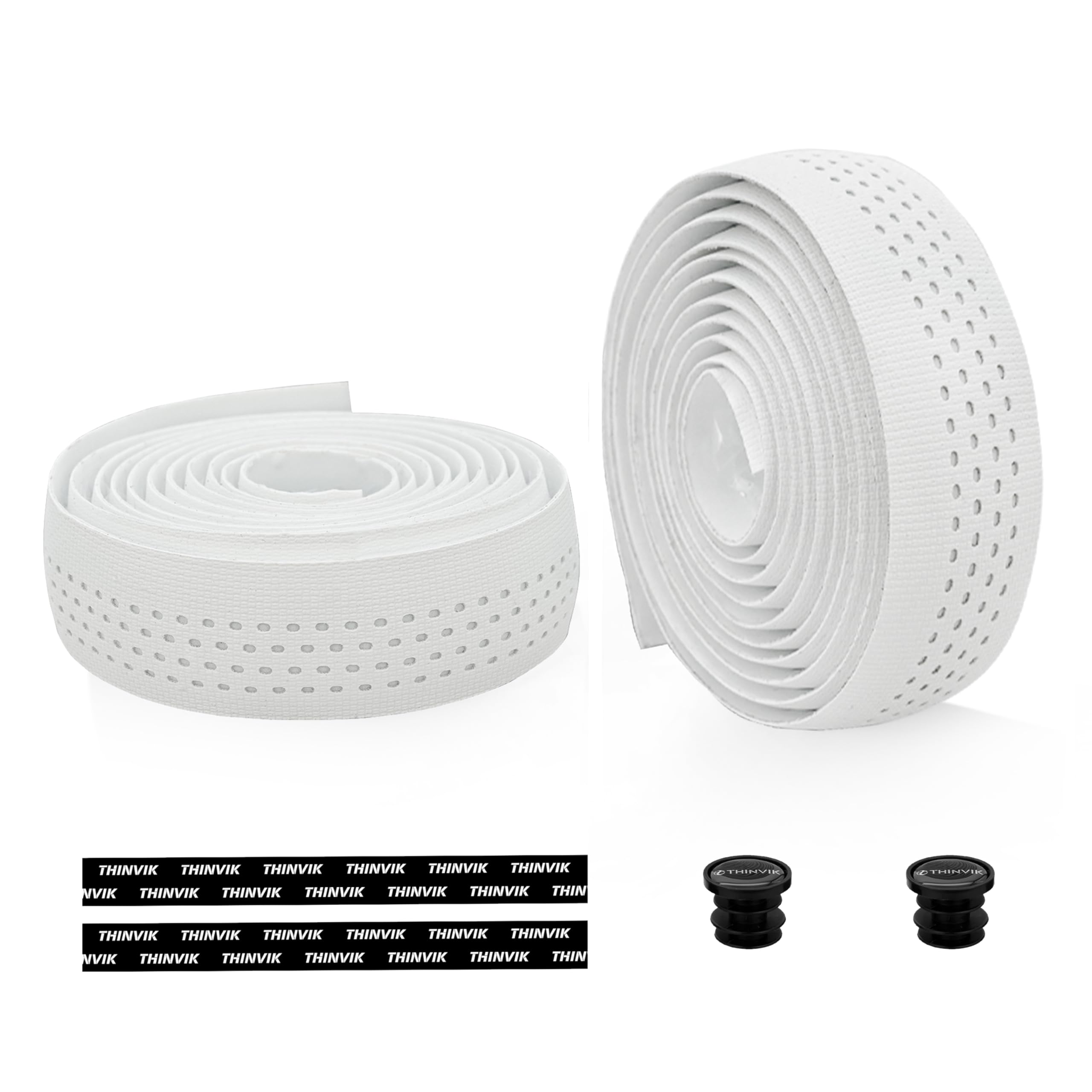 

Thinvik Bicycle Silicone Bar Shock Silicone Easy to Clean Reusable for Road Gravel Bikes 3mm Tape, Absorbing, & EVA, Anti-Slip, Stain-Resistant, & & белый