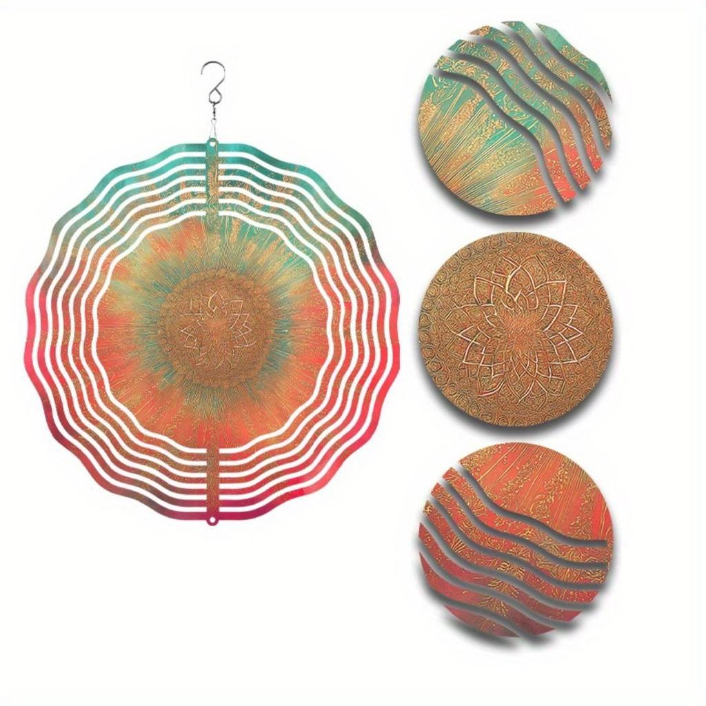 10 Inch Hanging Wind Spinner with 360 Degree Rotating Hook Dynamic Artistic Design for Garden Balcony Decor Elegant Gift Idea