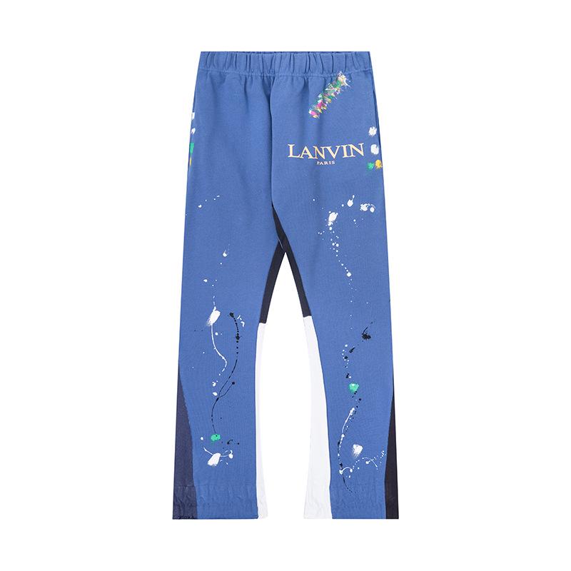 GALLERY DEPT Men's Classic Hand-Painted Splatter Graffiti Cotton Sweatpants