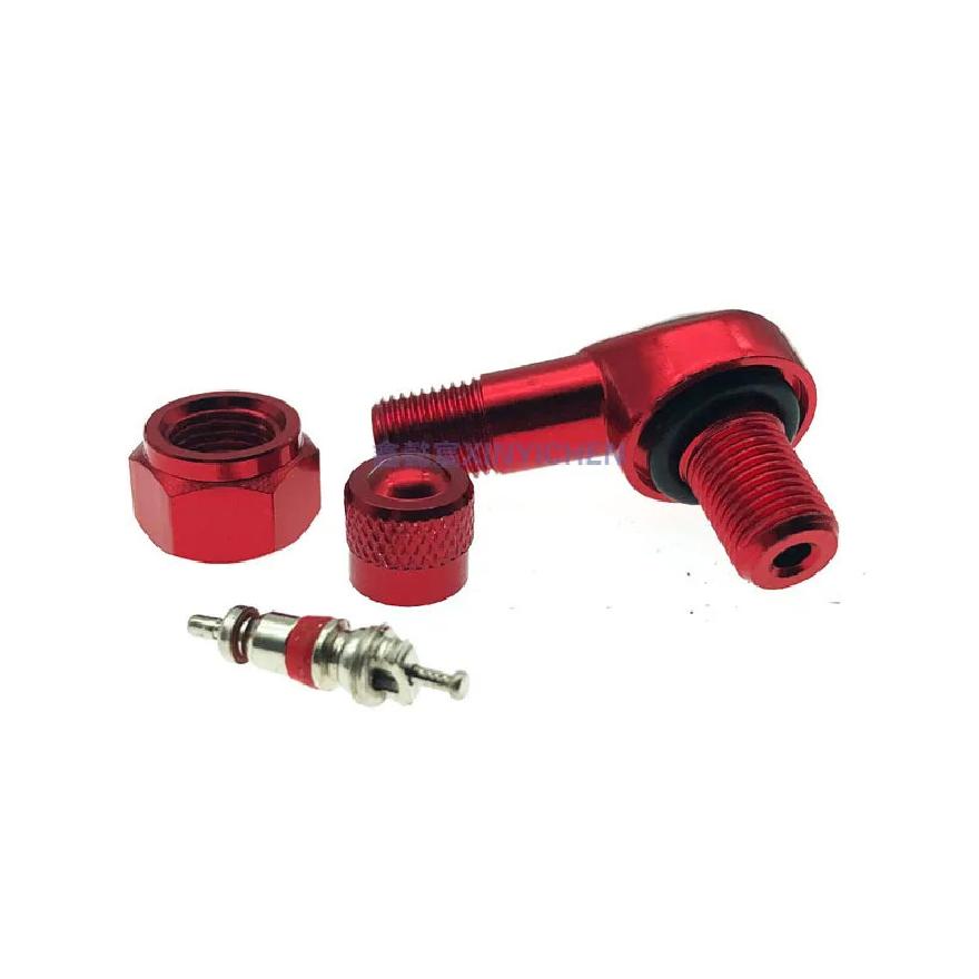 1 Pair Universal Aluminum Motorcycle Wheel 10.1mm/7.8mm tpms Tire Valves Stem for Motorbike Electric Scooter Bike 90 Degree CNC