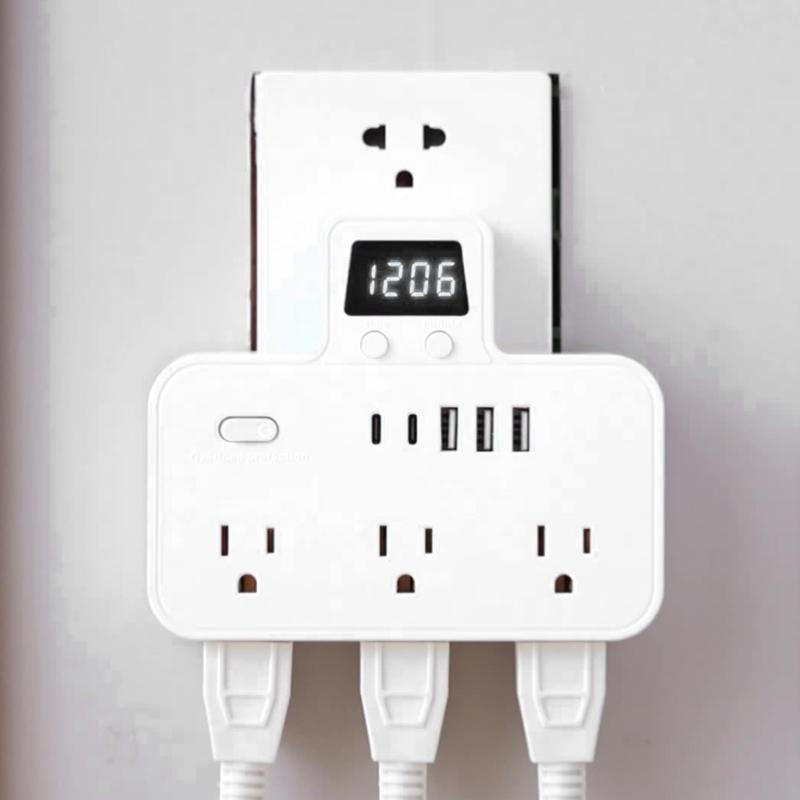 Multiple Outlet Extenders Two USB C Ports Advanced Charging System Power Guards Easy to Carry for International Journey