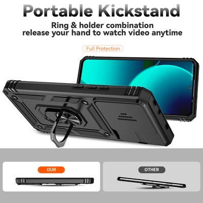 Etui na telefon Xiaomi 13T Pro/13T/Redmi K60 Ultra Pierścień ochronny na aparat Pokrowiec ze stojakiem