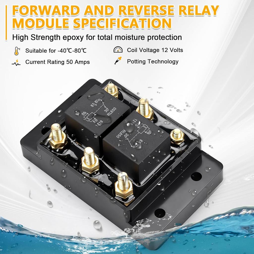 Forward and Reverse Relay Module fit for Tarp or Winch Motor Relay and Lift,Replace 5541100 24452 ATP0110