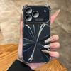Aurora laser Plating Phone Case For iPhone 17 Air 13 14 15 16 Pro Max 16Pro 17Pro CD Pattern Big Windows Soft Protector Cover