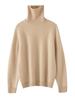 Women's Thickened Cashmere High-Neck Sweater - Autumn/Winter Knitted Loose Base Layer for a Cozy, Relaxed Style