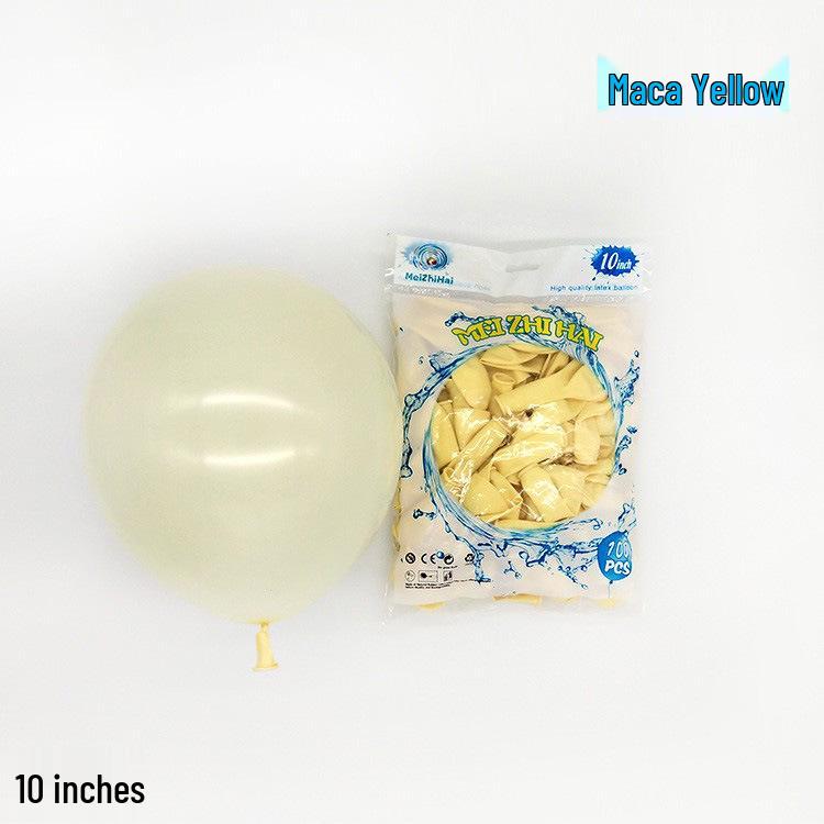 10" Thickened Macaron Balloon Set – Colorful Latex Birthday Decorations for Kids