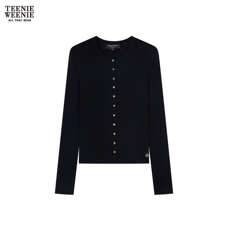 Teenie Weenie Women s Bear Letter Knit Cardigan, 2026 Summer Collection L