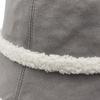 Plush bucket hat women's 25 new autumn and winter face small plain bucket hat warm temperament desk lamp hat