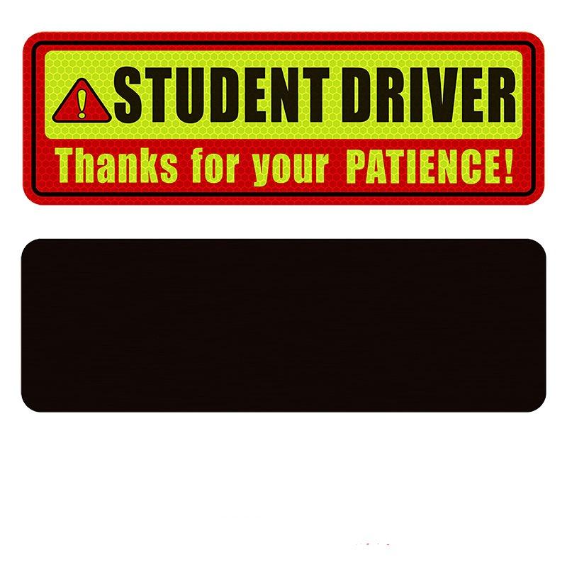 Novice Intern Driver Car Sticker Magnetic Reflective Sticker Popular New+river Novice Car Sticker