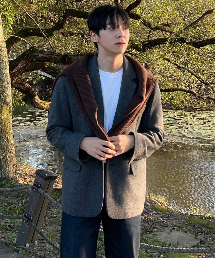 Mindbridge [On] Herringbone Oversized Jacket - 2 Colors