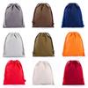 1PC Reusable Cotton Linen Drawstring Bags Kitchen Fruit Vegetable Produce Bags Candy Gift Bag Pouch Drawstring Pocket