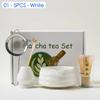 4/5/7/8 PIÈCES Boîte Cadeau Matcha en Céramique Japonaise Set de Thé Matcha avec Fouet en Bambou Pinceau Matcha Cuillère à Thé pour Outils de Bricolage pour la Préparation du Thé