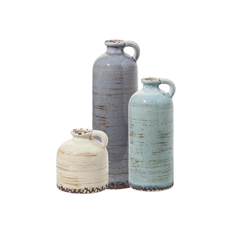 

3 шт. Ваза для сухих цветов, эстетическая комнатная глазурь с трещинами, украшение стола, декоративные вазы, подходящие для банкета