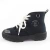 Excellent HERMES High cut sneakers Itineraire canvas black canvas Women 36 Used