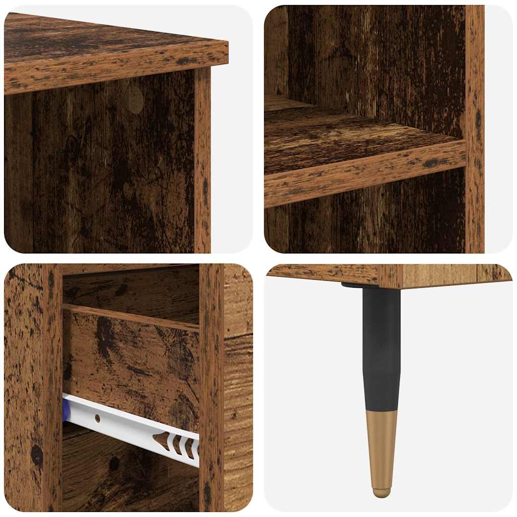 Highboard with Drawers Reclaimed Wood Look 40 x 36 x 110 cm Engineered Wood