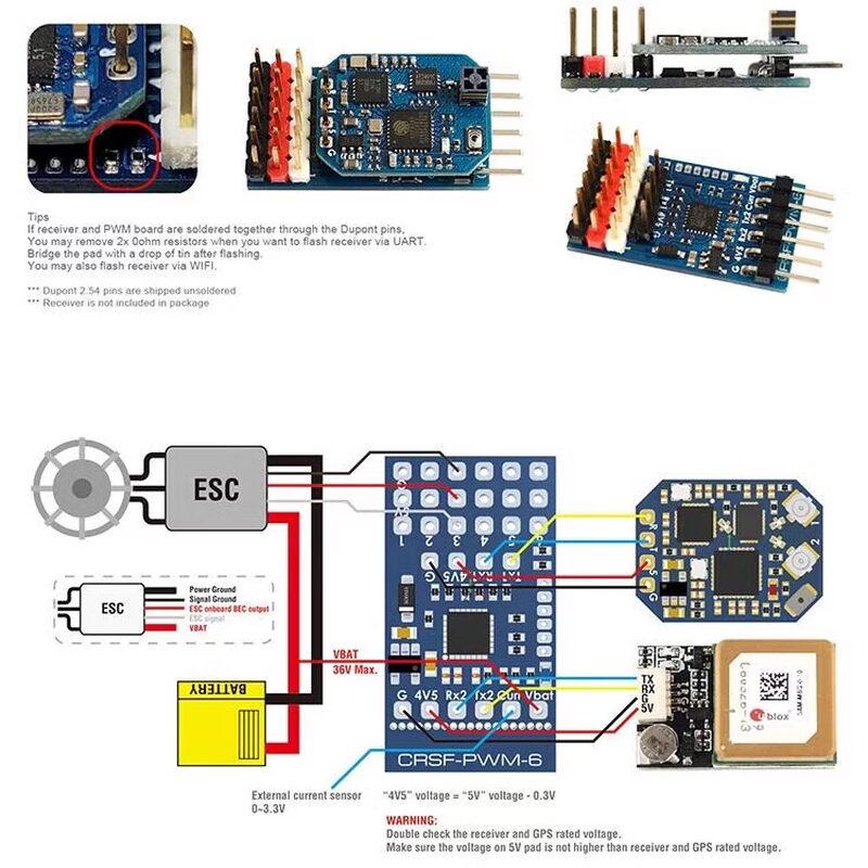Shizheng Matek CRSF-PWM-V10 ELRS Drone Receiver Converter