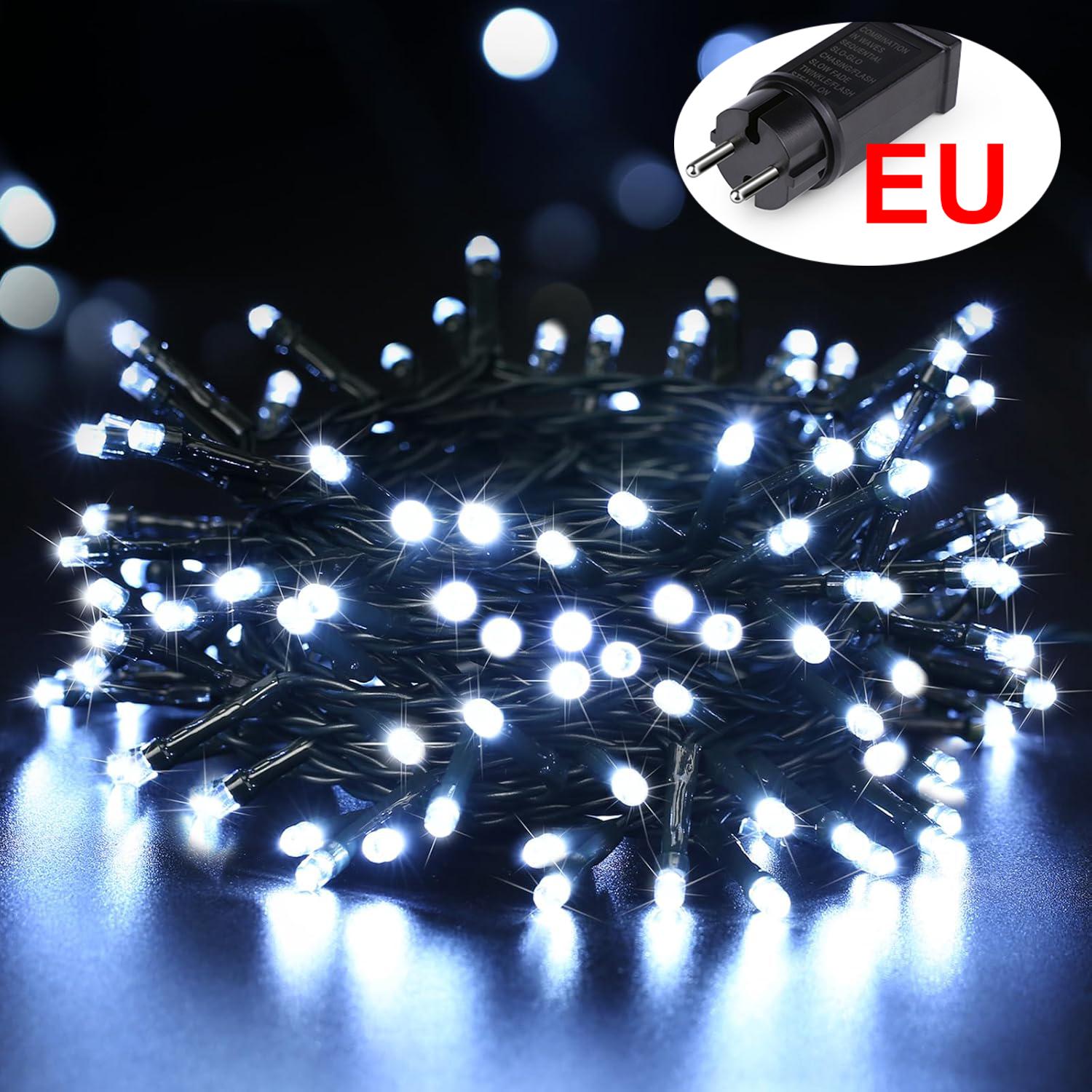 

Домашнє освітлення 100-1000 світлодіодів Світлодіодна стрічка Різдвяні вогні, 8 функціональних W/WW/RGB світлодіодні гірлянди для приміщення та вулиці Різдвяний сад Декоративні 10M 33FT