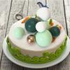 20 Pcs Ball Cake Topper Decorations Mini Balloons Cake Topper Sticks Light Green Balls  Cake Decorations for Wedding Birthday