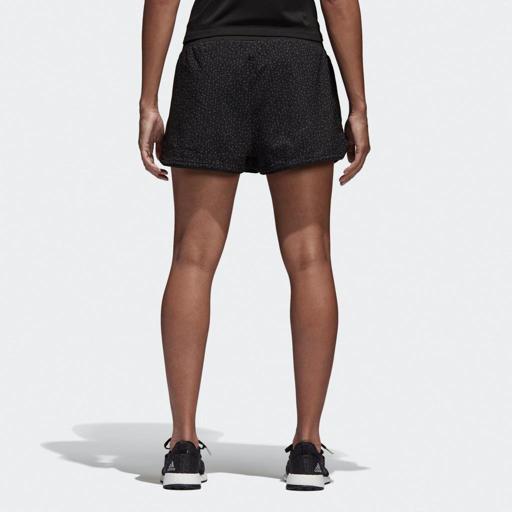 adidas Sn Glide Shorts Reflective Full Print Woven Running Women Shorts Black BR5920