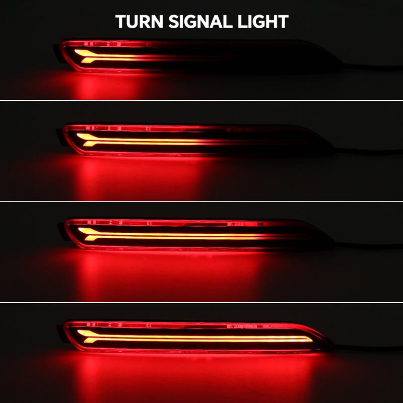 3 Functions DC12V 2PCS LED DRL Rear Bumper Brake Light for Toyota Camry 2007-2013 RAV4 2020 Lexus NX 2015-2018 RC 2015-2018