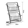 Double Layer Cosmetic Storage Basket Bathroom Iron Storage Shelf Rack for Kitchen Seasoning Organizer Fruits Holder Assembly