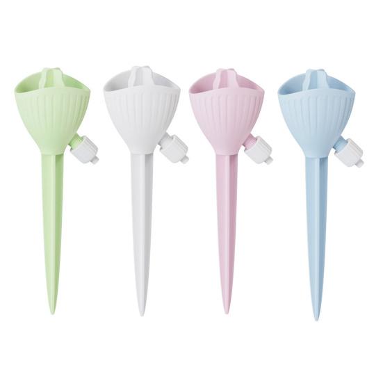 Verstellbarer Bewässerungsspike Automatischer Pflanzenbewässerungsspike Pflanzgefäßeinsatz Selbstbewässerungswerkzeug mit Kontrollventilschalter für Zimmer- und Außen-Topfpflanzen