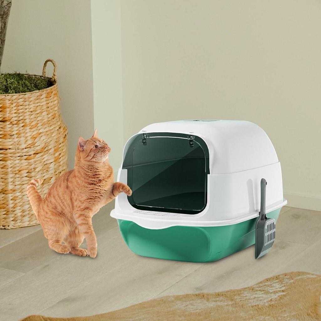Kattenbak met Deksel Ruime Kitty Toilet Afgesloten Huisdier Toilet