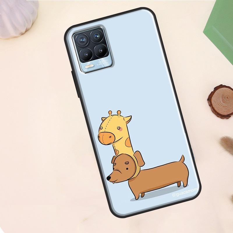 Dachshund Silhouette Dog Case For Realme C75 C63 C61 C55 C51 C53 C35 C65 C67 C71 11 12 13 14 15 Pro Plus GT6 GT7 Pro