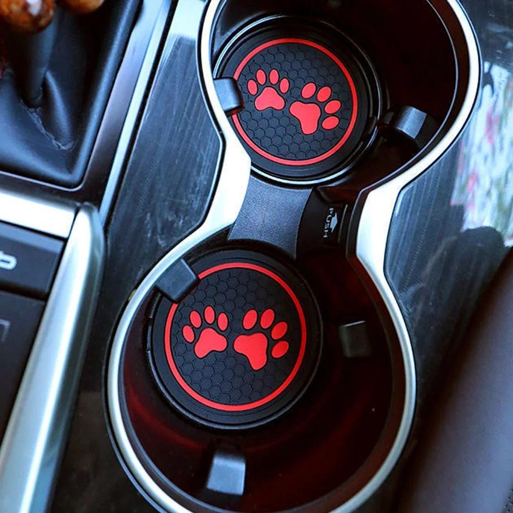 2PCS Car Coasters Cup Mat Universal Holder Anti Slip Bottle Pad Insert Pads Interior Most Water Cups Car Accessories