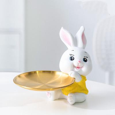 Kaninchenfigur, Hasen-Ornament, Heimdekoration, Tierstatue, Schlüssel, TV-Fernbedienung, Lagerregal, moderne Zimmerskulptur, Geschenk